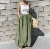 Women's Daily Casual Solid Color Ankle-length Wide Leg Pants main image 8
