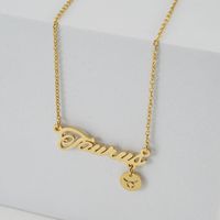 Fashion Letter Constellation Stainless Steel Pendant Necklace Gold Plated Stainless Steel Necklaces main image 3