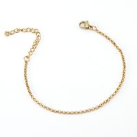 Simple Style Geometric Stainless Steel Bracelets Necklace Gold Plated Stainless Steel Bracelets sku image 1