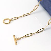 Fashion Geometric Stainless Steel Necklace Gold Plated Stainless Steel Necklaces main image 4