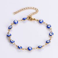 Ethnic Style Eye Stainless Steel Bracelets Necklace Patchwork Enamel Gold Plated Stainless Steel Bracelets main image 1