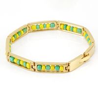 Fashion Geometric Stainless Steel Gold Plated Beads Bracelets sku image 3