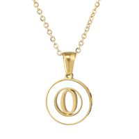 Simple Style Letter Stainless Steel Pendant Necklace Plating Hollow Out Shell Stainless Steel Necklaces sku image 15