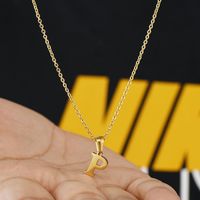 Simple Style Letter Stainless Steel Plating Pendant Necklace main image 5