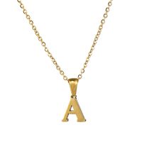 Simple Style Letter Stainless Steel Plating Pendant Necklace sku image 3