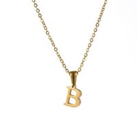 Simple Style Letter Stainless Steel Plating Pendant Necklace sku image 4