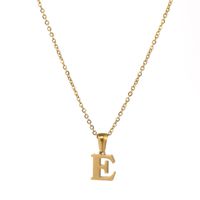 Simple Style Letter Stainless Steel Plating Pendant Necklace sku image 5