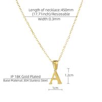 Simple Style Letter Stainless Steel Plating Pendant Necklace main image 4