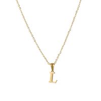 Simple Style Letter Stainless Steel Plating Pendant Necklace main image 3