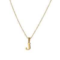 Simple Style Letter Stainless Steel Plating Pendant Necklace sku image 2