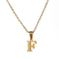 Simple Style Letter Stainless Steel Plating Pendant Necklace sku image 6