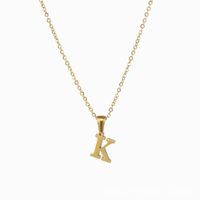 Simple Style Letter Stainless Steel Plating Pendant Necklace sku image 10