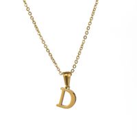 Simple Style Letter Stainless Steel Plating Pendant Necklace sku image 6