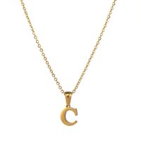 Simple Style Letter Stainless Steel Plating Pendant Necklace sku image 5