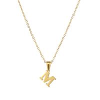 Simple Style Letter Stainless Steel Plating Pendant Necklace sku image 12