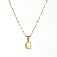 Simple Style Letter Stainless Steel Plating Pendant Necklace sku image 7