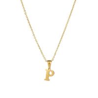 Simple Style Letter Stainless Steel Plating Pendant Necklace sku image 15