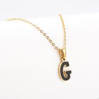 Style Simple Lettre Acier Inoxydable Pendentif Plaqué Or Acier Inoxydable Colliers sku image 6