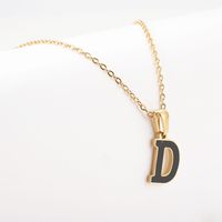 Simple Style Letter Stainless Steel Pendant Necklace Gold Plated Stainless Steel Necklaces main image 3