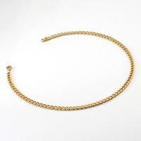 Hip-hop Geometric Stainless Steel Gold Plated Men's Bracelets Necklace sku image 2