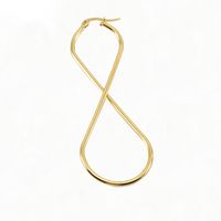 Simple Style 8 Number Stainless Steel Drop Earrings Gold Plated Stainless Steel Earrings main image 3