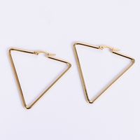 Fashion Triangle Stainless Steel Earrings Plating Stainless Steel Earrings sku image 1