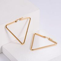 Fashion Triangle Stainless Steel Earrings Plating Stainless Steel Earrings sku image 1