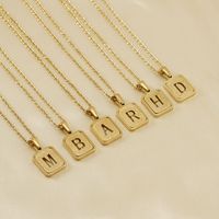Fashion Letter Square Titanium Steel Necklace Stainless Steel Necklaces main image 2