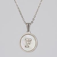 Simple Style Letter Stainless Steel Polishing Plating Shell Pendant Necklace sku image 1