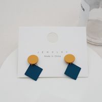 Simple Style Square Stoving Varnish Iron Drop Earrings Ear Clips main image 4