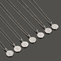 Simple Style Letter Stainless Steel Polishing Plating Shell Pendant Necklace main image 1