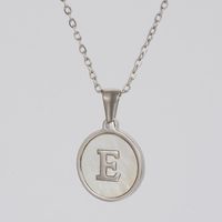 Simple Style Letter Stainless Steel Polishing Plating Shell Pendant Necklace sku image 5