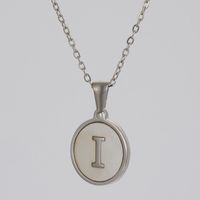 Simple Style Letter Stainless Steel Polishing Plating Shell Pendant Necklace sku image 20