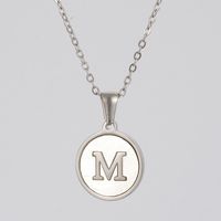 Simple Style Letter Stainless Steel Polishing Plating Shell Pendant Necklace sku image 6
