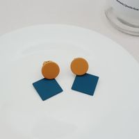 Simple Style Square Stoving Varnish Iron Drop Earrings Ear Clips main image 3