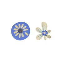 Simple Style Chrysanthemum Alloy Enamel Ear Studs 1 Pair main image 5