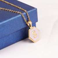 Modern Style Letter Stainless Steel Necklace Plating Stainless Steel Necklaces main image 4