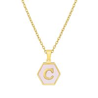 Modern Style Letter Stainless Steel Necklace Plating Stainless Steel Necklaces sku image 4