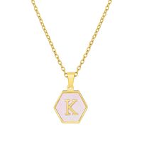 Modern Style Letter Stainless Steel Necklace Plating Stainless Steel Necklaces sku image 12