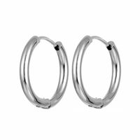 Mode Rond Acier Au Titane Des Boucles D'oreilles Boucles D'oreilles En Acier Inoxydable main image 3