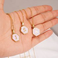 Modern Style Letter Stainless Steel Necklace Plating Stainless Steel Necklaces main image 1