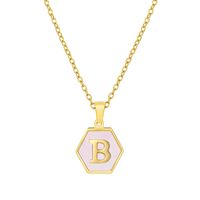 Modern Style Letter Stainless Steel Necklace Plating Stainless Steel Necklaces sku image 3