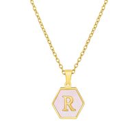 Modern Style Letter Stainless Steel Necklace Plating Stainless Steel Necklaces sku image 18