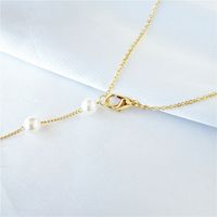 Einfacher Stil Fischschwanz Künstliche Perle Legierung Inlay Strasssteine Halskette main image 4