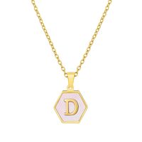 Modern Style Letter Stainless Steel Necklace Plating Stainless Steel Necklaces sku image 5