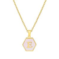 Modern Style Letter Stainless Steel Necklace Plating Stainless Steel Necklaces sku image 6