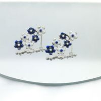 Sweet Flower Alloy Plating Ear Studs main image 5