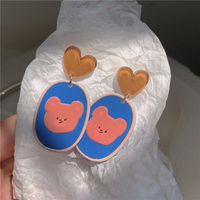 Cute Bear Synthetic Resin Drop Earrings main image 4