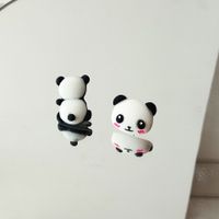 Cute Panda Synthetic Resin Ear Studs main image 4