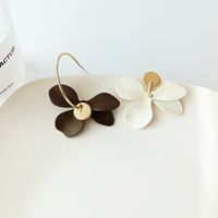 Simple Style Flower Alloy Stoving Varnish Earrings 1 Pair sku image 8